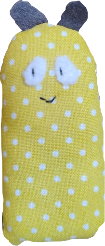 gelber Morki Die Morkis, Morkis, Katrin Glenz, Morkiwelt, Morki, Filz, Basteln mit Filz, Nähen, Diorama